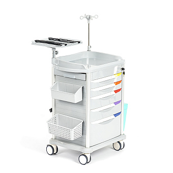 Тележка внутрибольничной скорой помощи с цветовой кодировкой